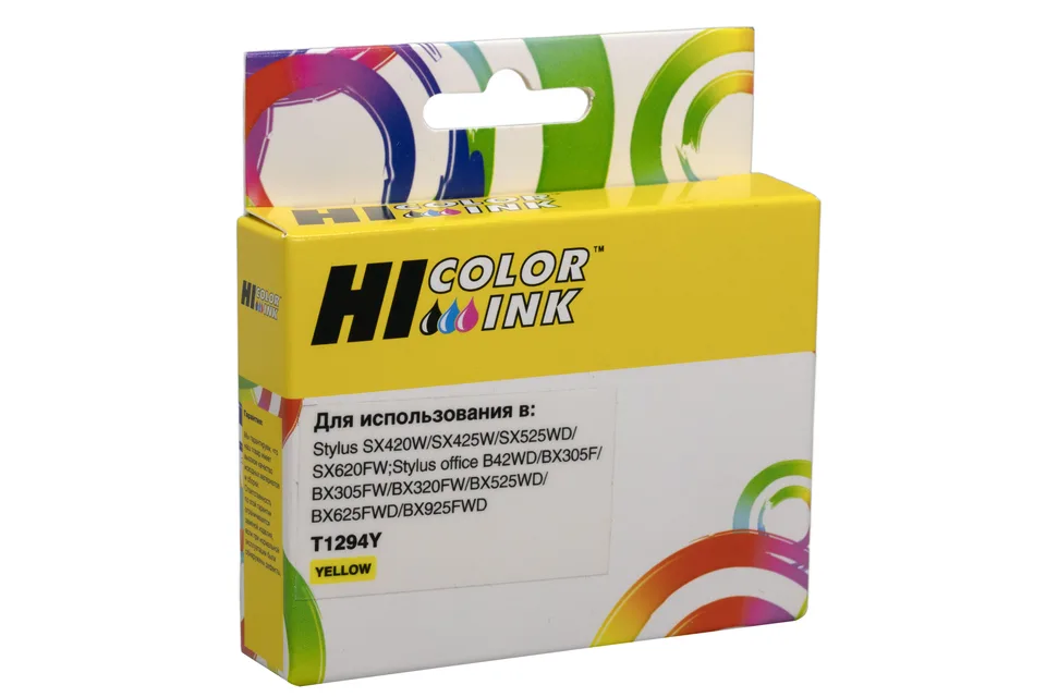Картридж Hi-Black (HB-T1294) для Epson Stylus SX230/235W/SX420W/SX425W/BX305F, Y