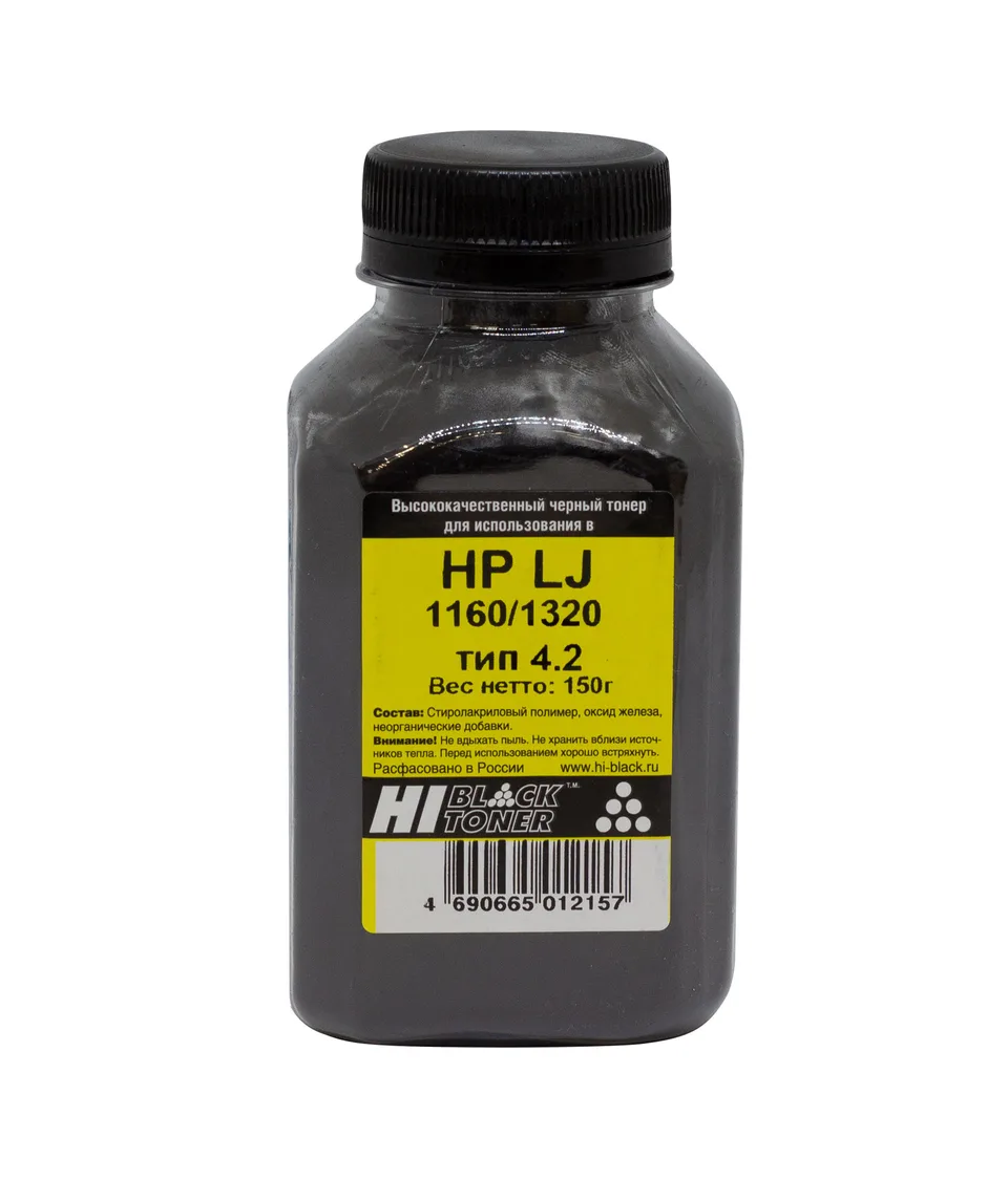 Тонер Hi-Black для HP LJ 1160/1320, Тип 4.2, Bk, 150 г, банка