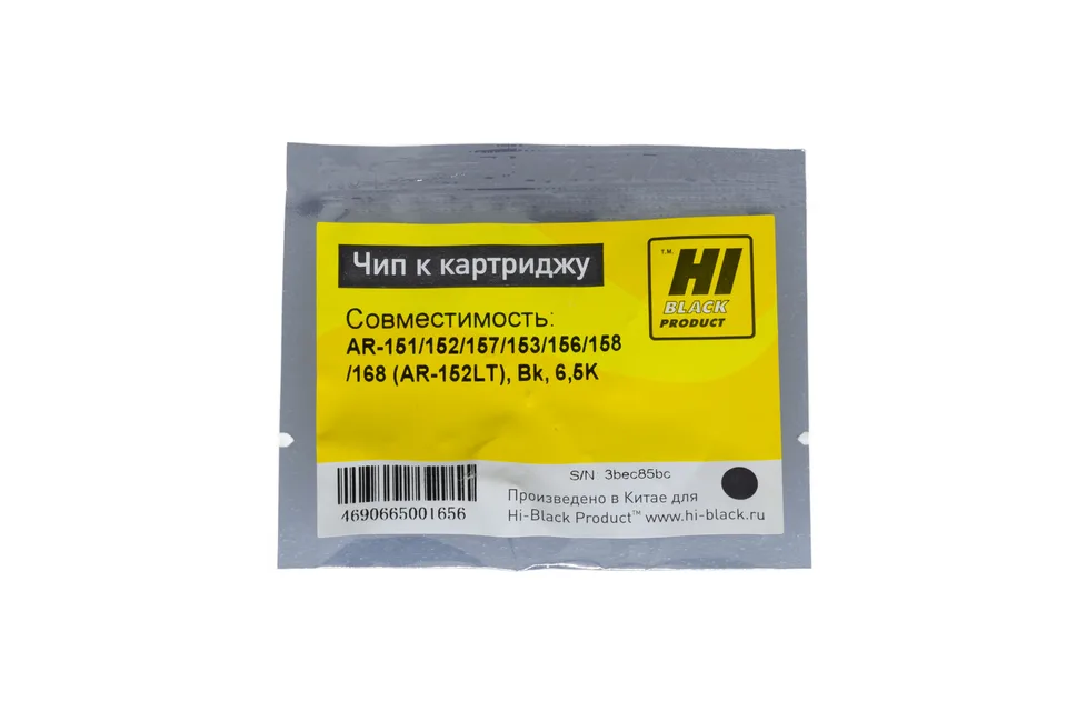 Чип Hi-Black к картриджу Sharp AR-151/152/157/153/156/158/168 (AR-152LT), Bk, 6,5K